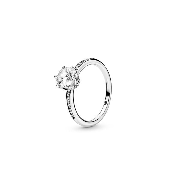 Women's Jewellery PANDORA JEWELS Mod. CLEAR SPARKLING CROWN - RING - Size 52 ***SPECIAL PRICE***