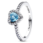 Women's Jewellery PANDORA JEWELRY Mod. ELEVATED LIGHT BLUE HEART RING