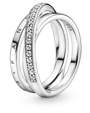 Women's Jewellery PANDORA Mod. CROSSOVER PAVÉ TRIPLE BAND RING