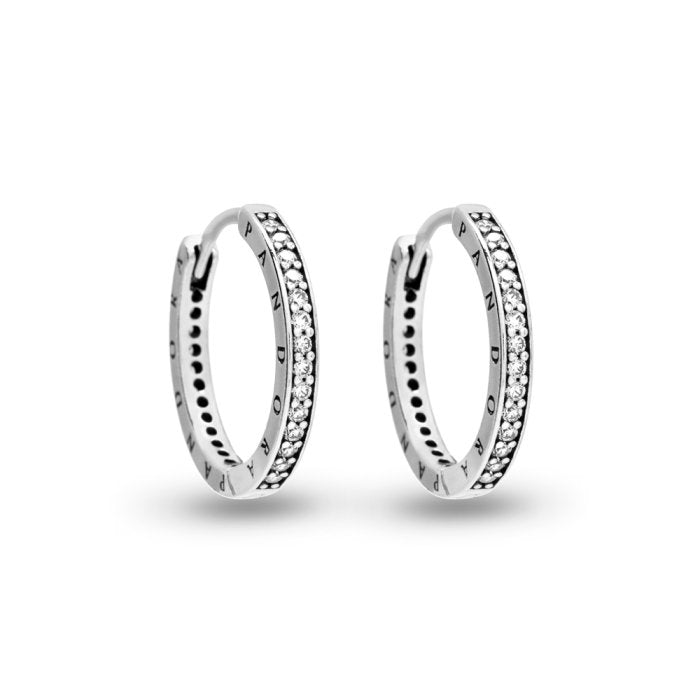 Women's Jewellery PANDORA Mod. SPARKLING DOUBLE HOOP EARRINGS