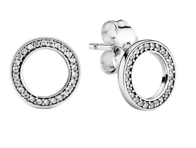 Women's Jewellery PANDORA JEWELRY Mod. SPARKLING DOUBLE HOOP EARRINGS