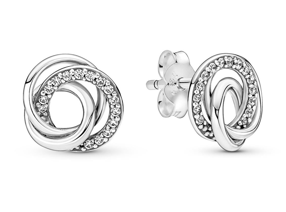 Women's Jewellery PANDORA Mod. SPARKLING ROUND & SQUARE DROP EARRINGS