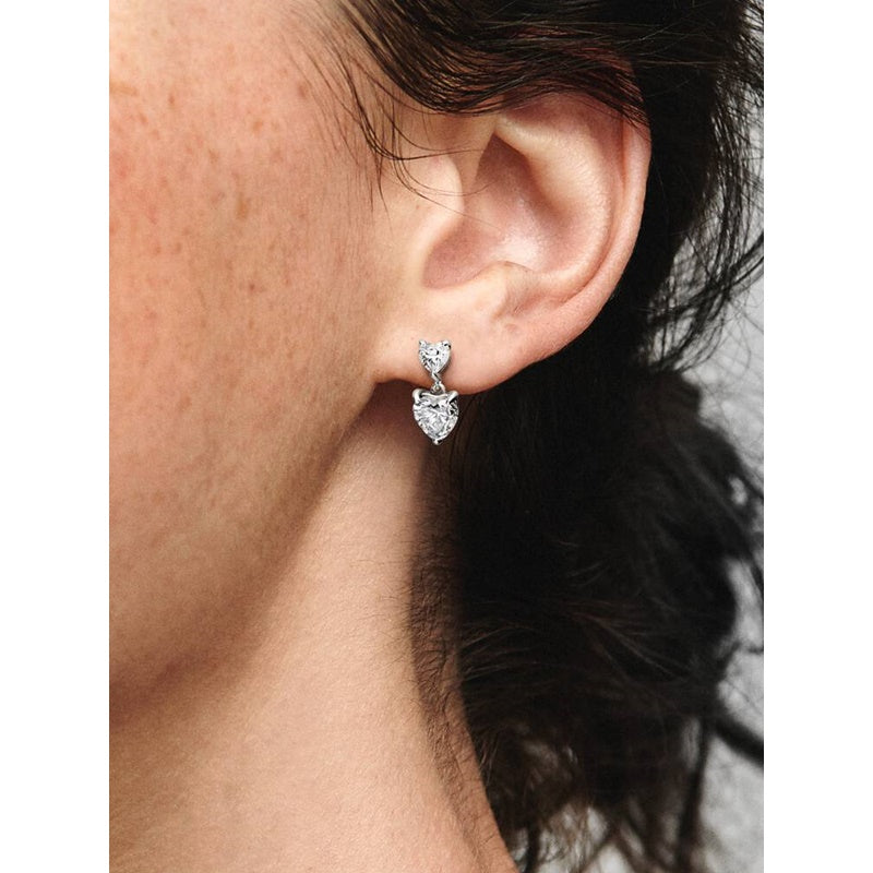 Women's Jewellery PANDORA JEWELRY Mod. SPARKLING DOUBLE HOOP EARRINGS