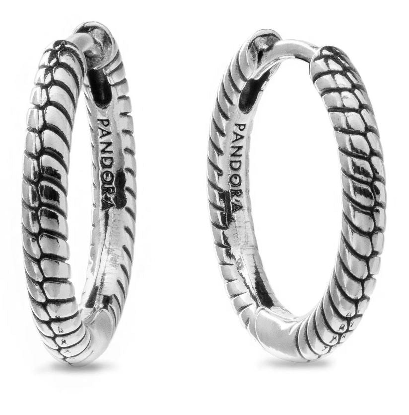 Women's Jewellery PANDORA Mod. MOMENTS SMALL CHARM HOOP EARRINGS