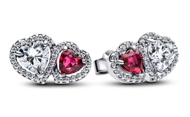 Women's Jewellery PANDORA JEWELRY Mod. SPARKLING DOUBLE HOOP EARRINGS
