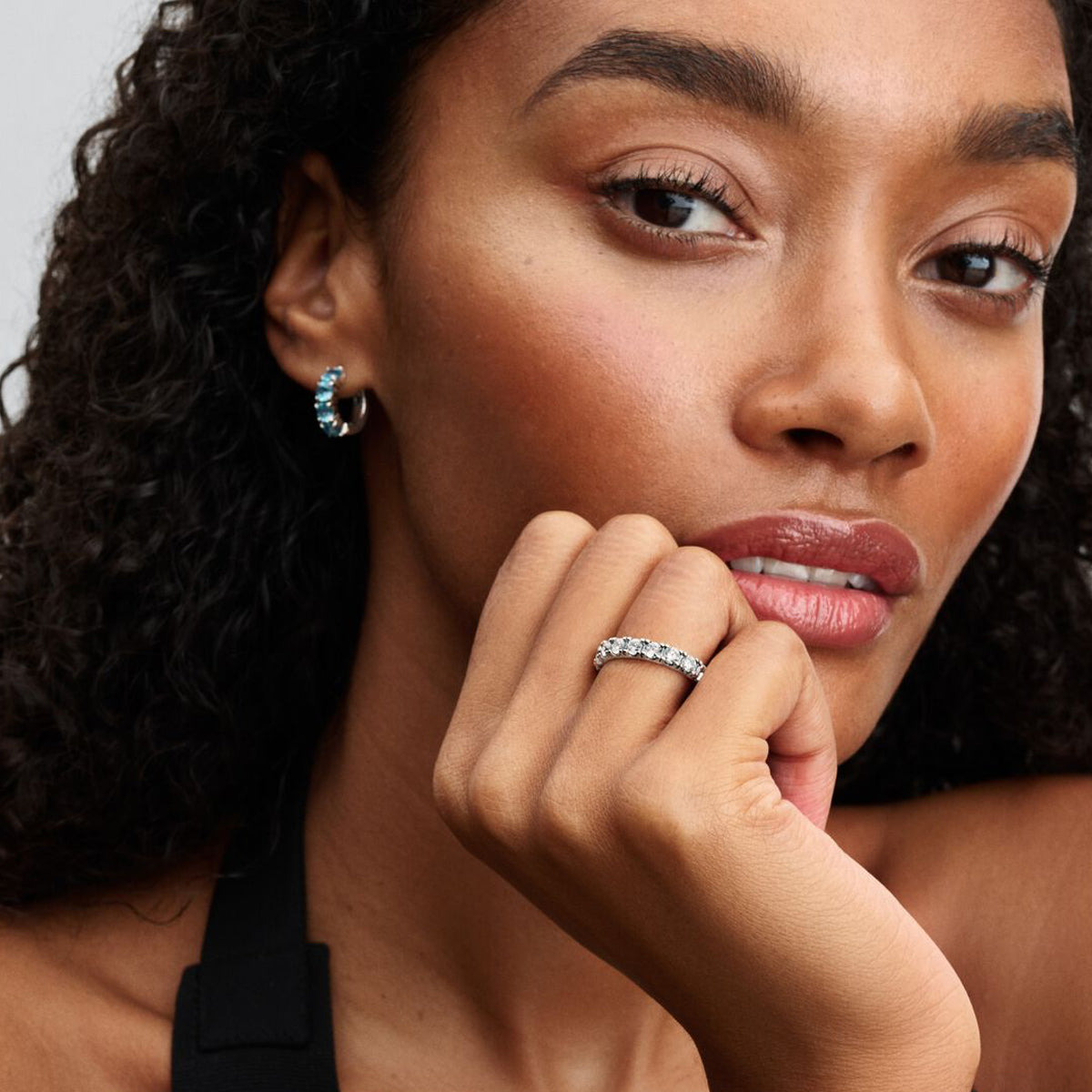 Women's Jewellery PANDORA JEWELRY Mod. SPARKLING DOUBLE HOOP EARRINGS