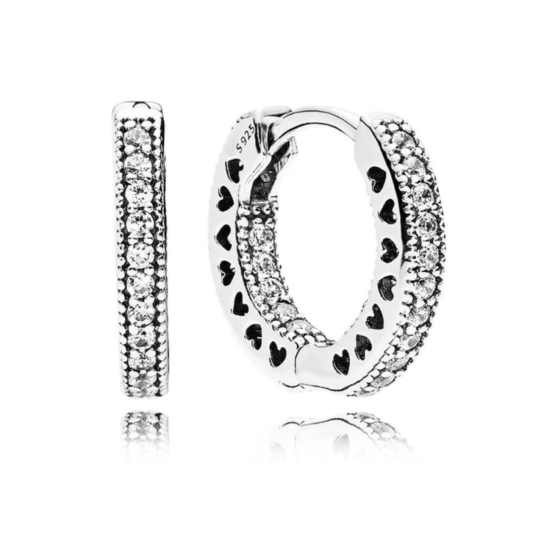 Women's Jewellery PANDORA Mod. SPARKLING DOUBLE HOOP EARRINGS