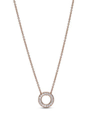 Women's Jewellery PANDORA Mod. SPARKLING PINK HEART COLLIER NECKLACE