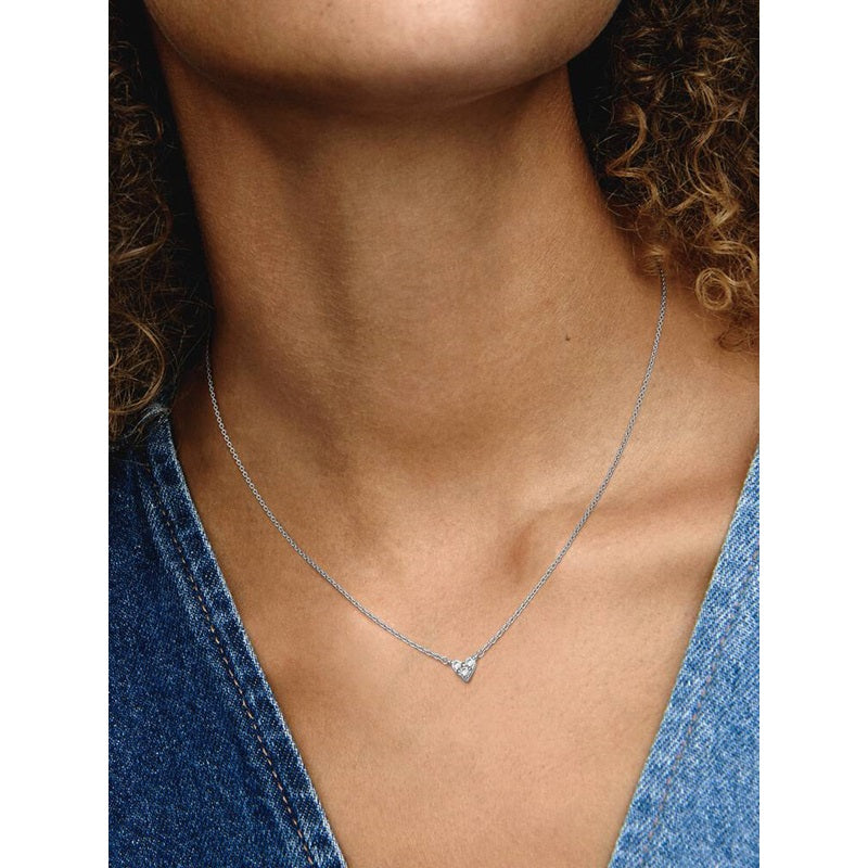 Women's Jewellery PANDORA Mod. TRIPLE STONE HEART COLLIER NECKLACE