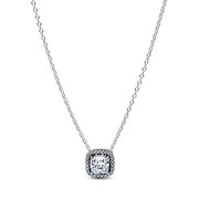 Women's Jewellery PANDORA JEWELRY Mod. SPARKLING SQUARE GREEN HALO PENDANT NECKLACE