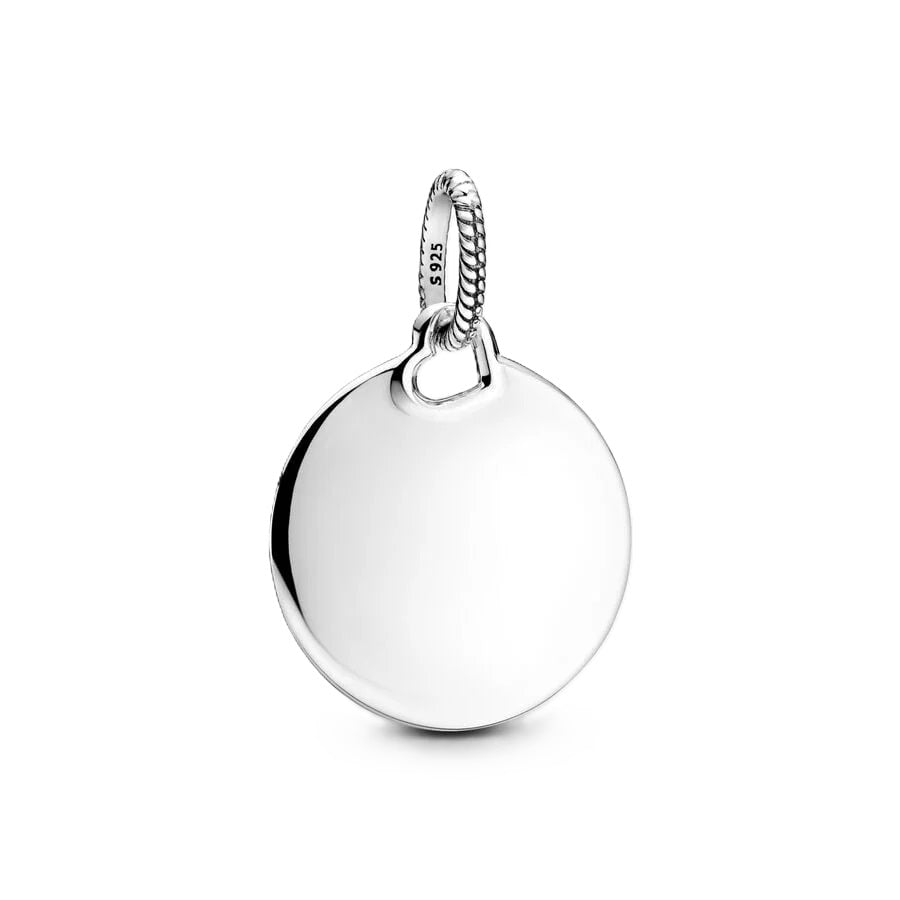 Women's Jewellery PANDORA JEWELRY Mod. ENGRAVABLE ROUND TAG DANGLE CHARM