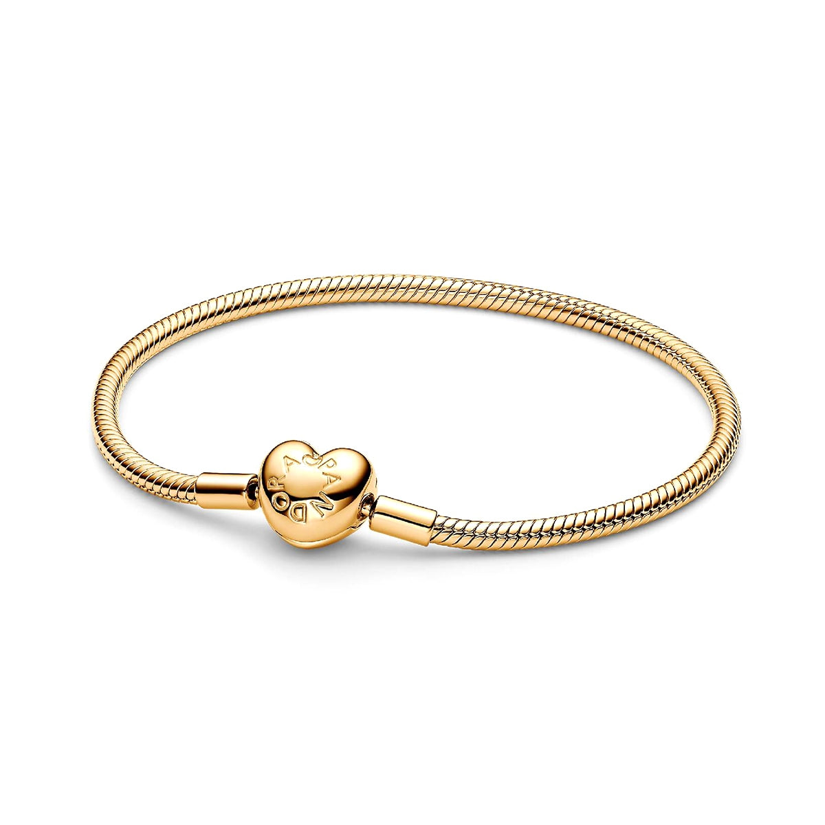 Women's Jewellery PANDORA JEWELRY Mod. MOMENTS HEART CLASP SNAKE CHAIN BRACELET