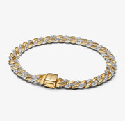 Women's Jewellery PANDORA Mod. TWO-TONE PAVÉ CUBAN CHAIN BRACELET