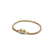 Women's Jewellery PANDORA JEWELRY Mod. MOMENTS HEART CLASP FACETED SNAKE CHAIN BRACELET