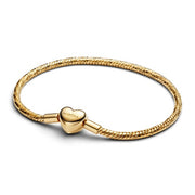 Women's Jewellery PANDORA JEWELRY Mod. MOMENTS HEART CLASP FACETED SNAKE CHAIN BRACELET