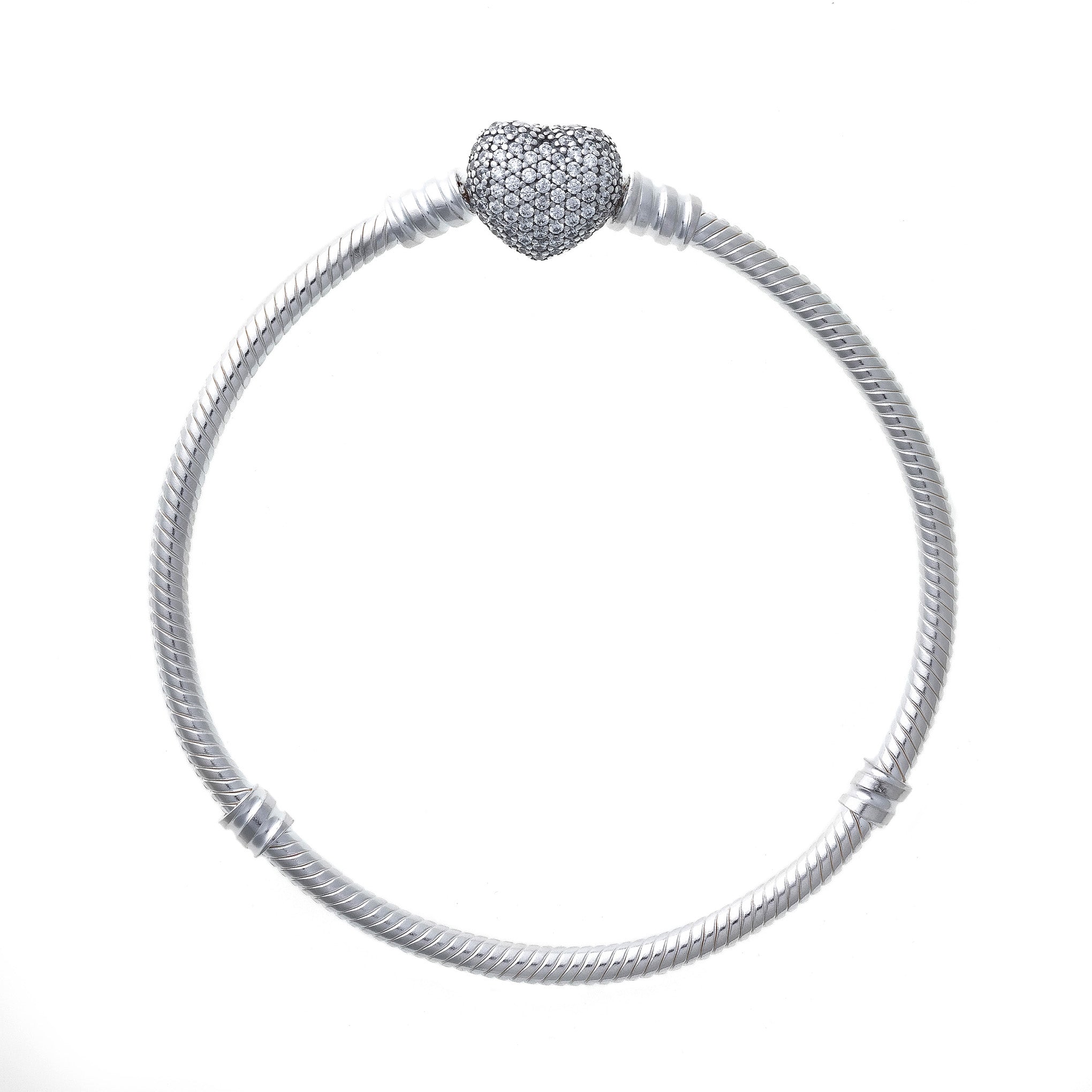 Women's Jewellery PANDORA Mod. MOMENTS SPARKLING PAVÉ HEART CLASP BRACELET