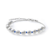 Women's Jewellery PANDORA JEWELS Mod. TREATED FRESHWATER CULTURED PEARL BLUE CORD - Size 16 ***SPECIAL PRICE***