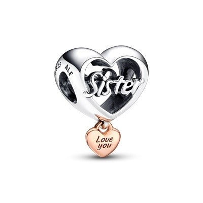 Women's Jewellery PANDORA Mod. MOMENTS LOVE YOU SISTER HEART CHARM