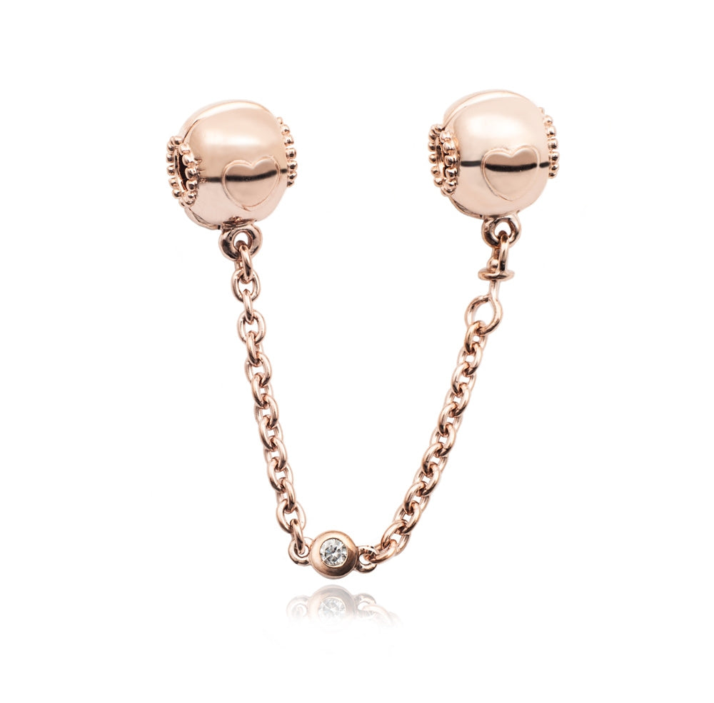 Women's Jewellery PANDORA CHARMS Mod. JEART SAFETY CHAIN