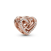 Women's Jewellery PANDORA CHARMS Mod. SPARKLING ENTWINED HEARTS