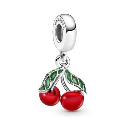 Women's Jewellery PANDORA Mod. ASYMMETRICAL CHERRY FRUIT DANGLE CHARM
