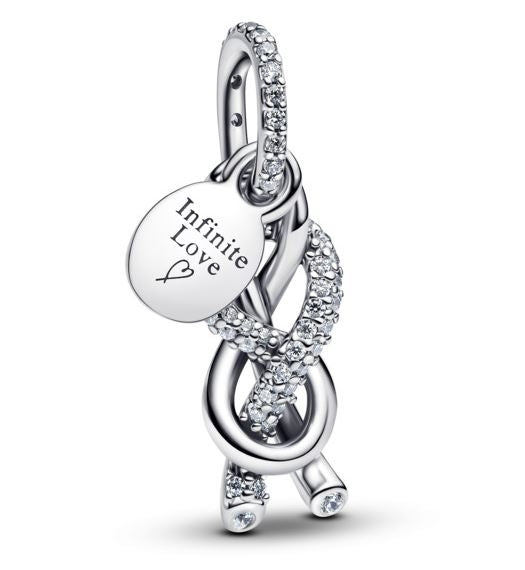 Women's Jewellery PANDORA Mod. PAVÉ INFINITY KNOT DANGLE CHARM