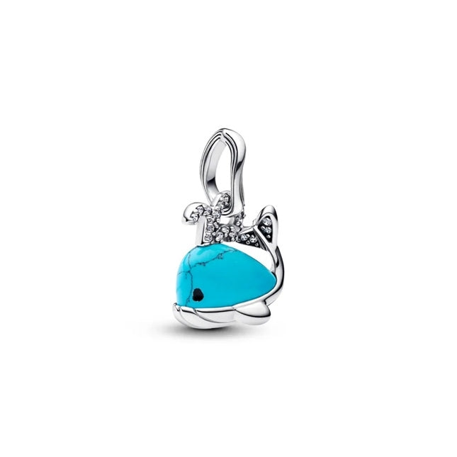 Women's Jewellery PANDORA Mod. TURQUOISE-COLOURED WHALE DANGLE CHARM