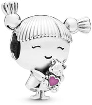 Women's Jewellery PANDORA Mod. MOMENTS LITTLE GIRL CHARM WITH PINK ENAMEL