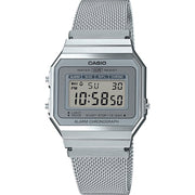 Unisex Watch CASIO VINTAGE Mod. ICONIC SLIM DESIGN - SILVER MESH