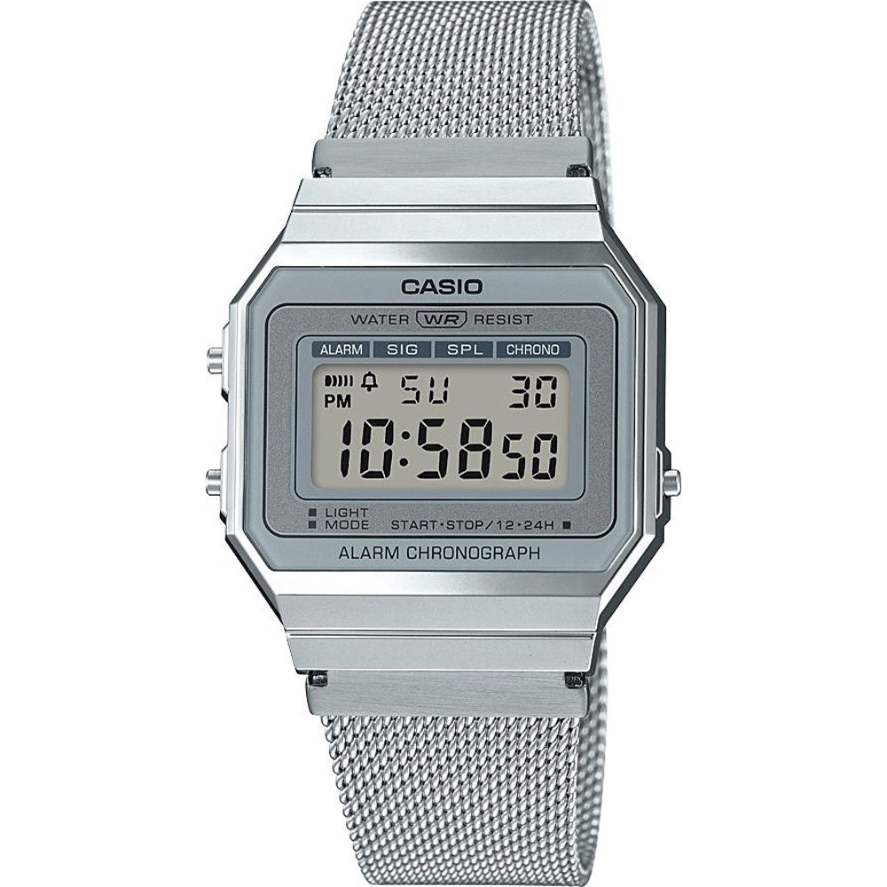 Unisex Watch CASIO VINTAGE Mod. ICONIC SLIM DESIGN - SILVER MESH