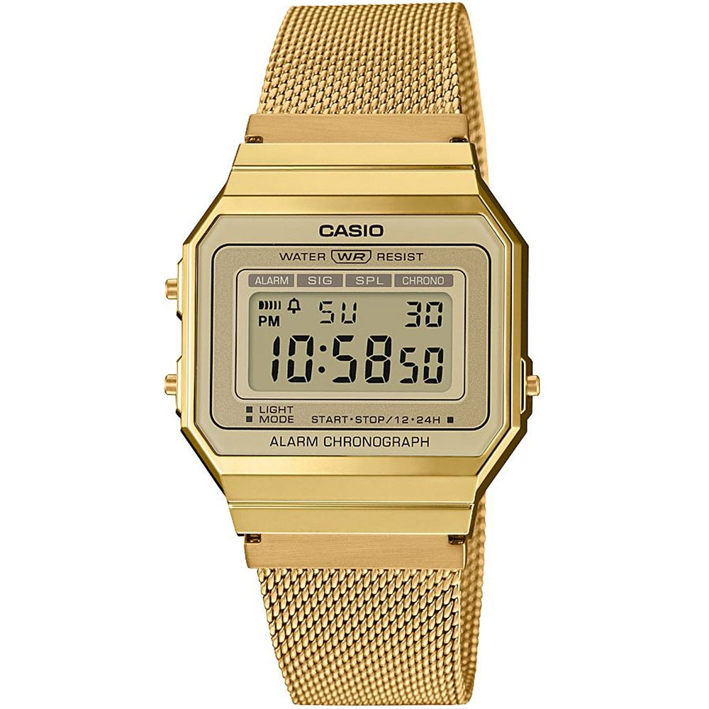 Unisex Watch CASIO VINTAGE Mod. ICONIC SLIM DESIGN - GOLD MESH