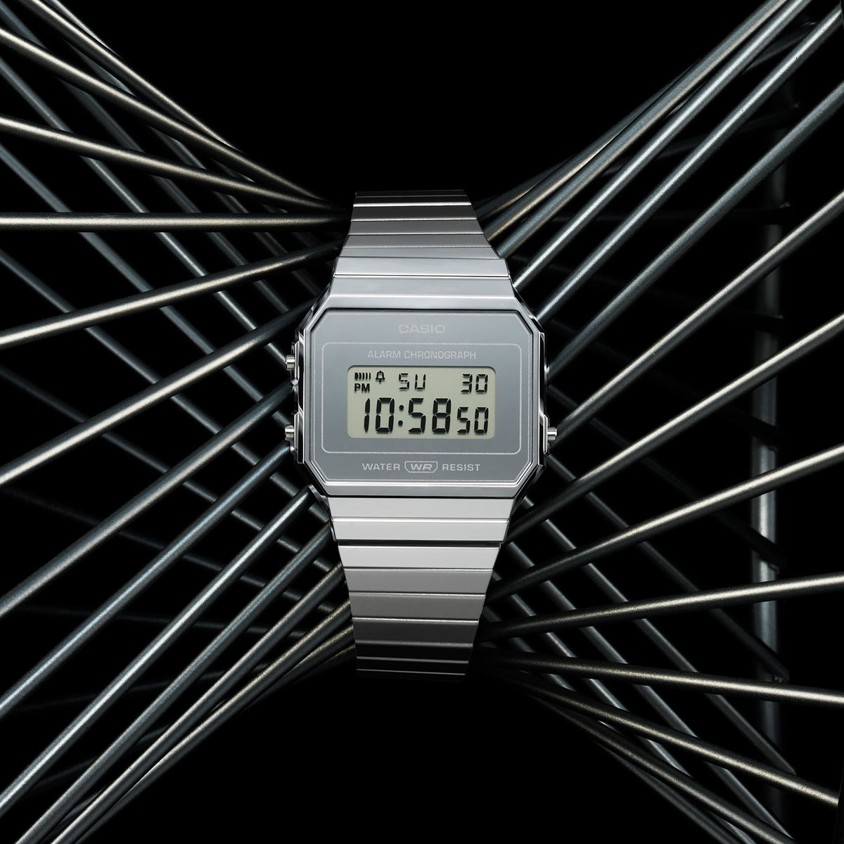 Unisex Watch CASIO VINTAGE Mod. ICONIC SLIM DESIGN - SILVER