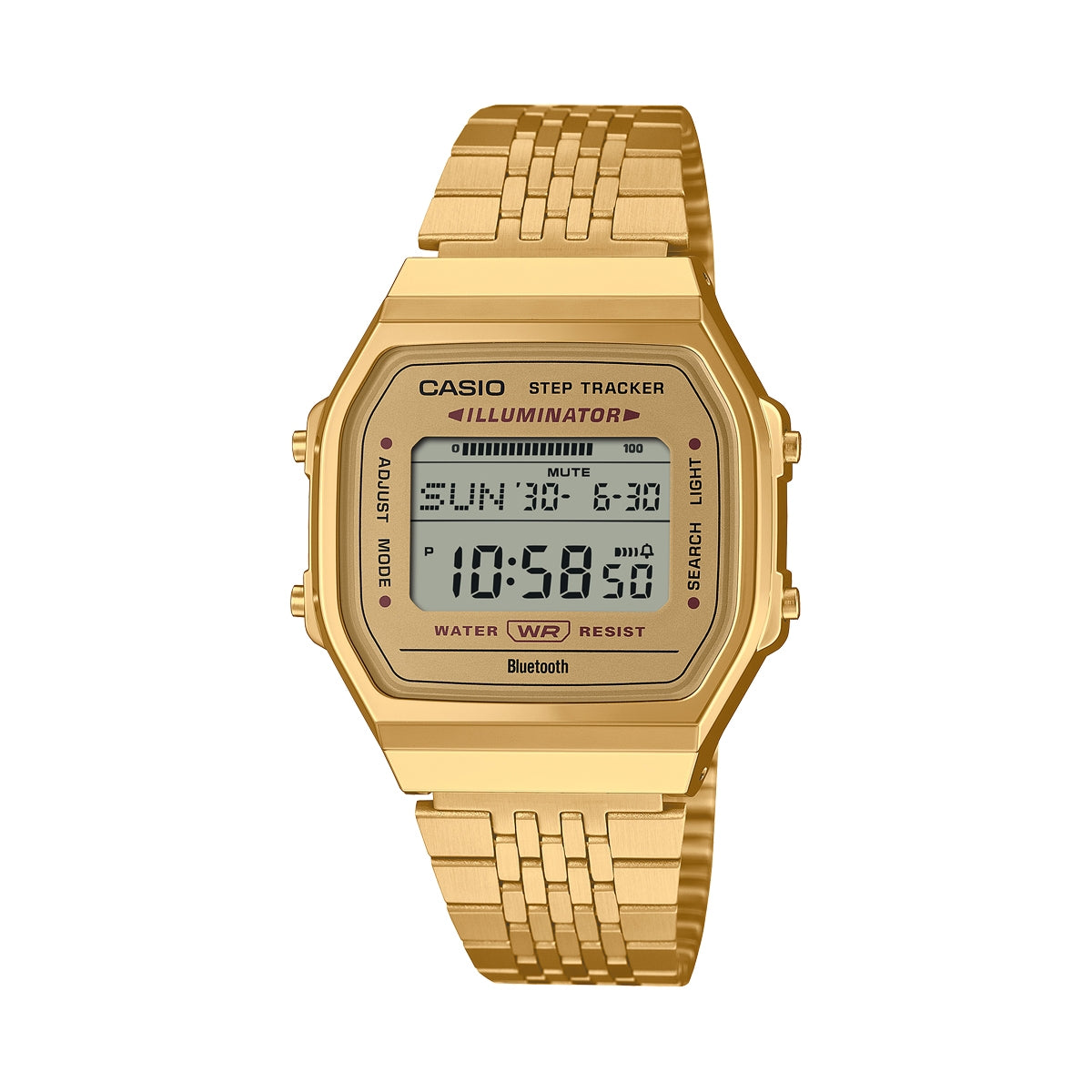 Unisex Watch CASIO VINTAGE Mod. BLUETOOTH® SMARTPHONE LINK - GOLD - built-in accelerometer senses body movements + steps counter - GOLD