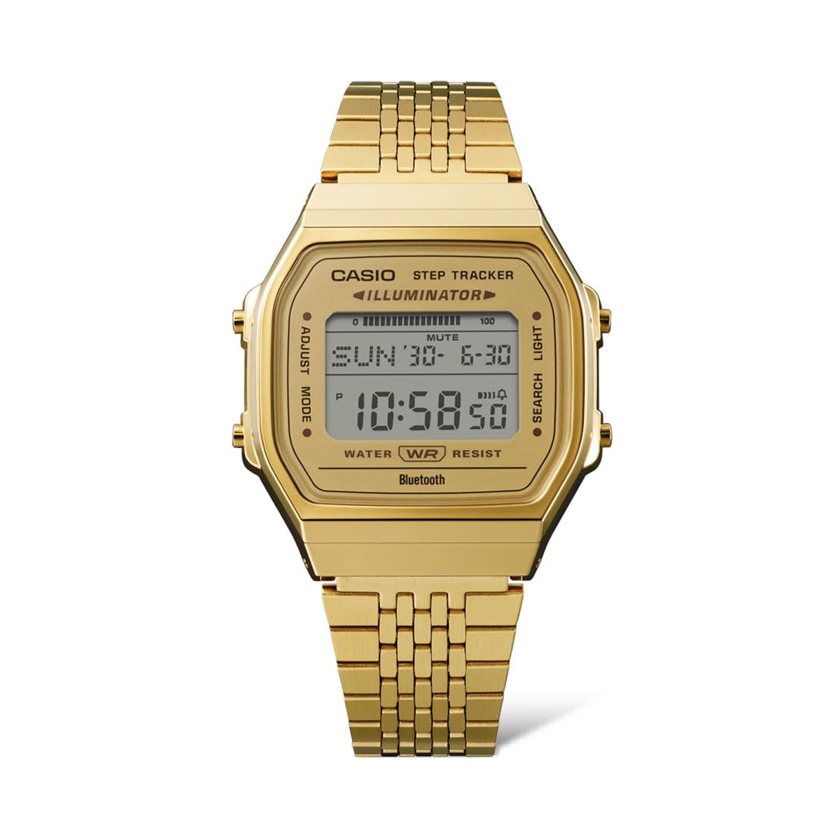 Unisex Watch CASIO VINTAGE Mod. BLUETOOTH® SMARTPHONE LINK - GOLD - built-in accelerometer senses body movements + steps counter - GOLD