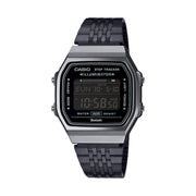 Unisex Watch CASIO VINTAGE Mod. BLUETOOTH® SMARTPHONE LINK - BLACK - built-in accelerometer senses body movements + steps counter - ALL BLACK