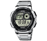 Men's Watch CASIO SPORT Mod. DIVER - WORLD TIME ILLUMINATOR - 5 ALARMS, 10 YEARS BATTERY - BLACK