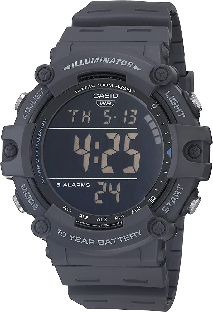 Men's Watch CASIO SPORT Mod. DIVER - ILLUMINATOR WORLDTIME 10 YEARS BATTERY - GREY