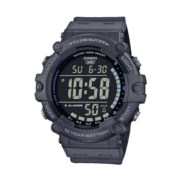 Men's Watch CASIO SPORT Mod. DIVER - ILLUMINATOR WORLDTIME 10 YEARS BATTERY - GREY
