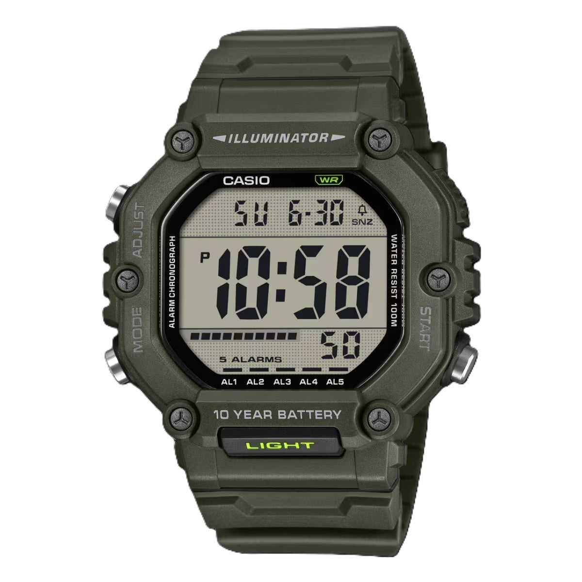 Men's Watch CASIO SPORT COLLECTION Mod. OVERSIZE 10 YEARS BATTERY - GREEN