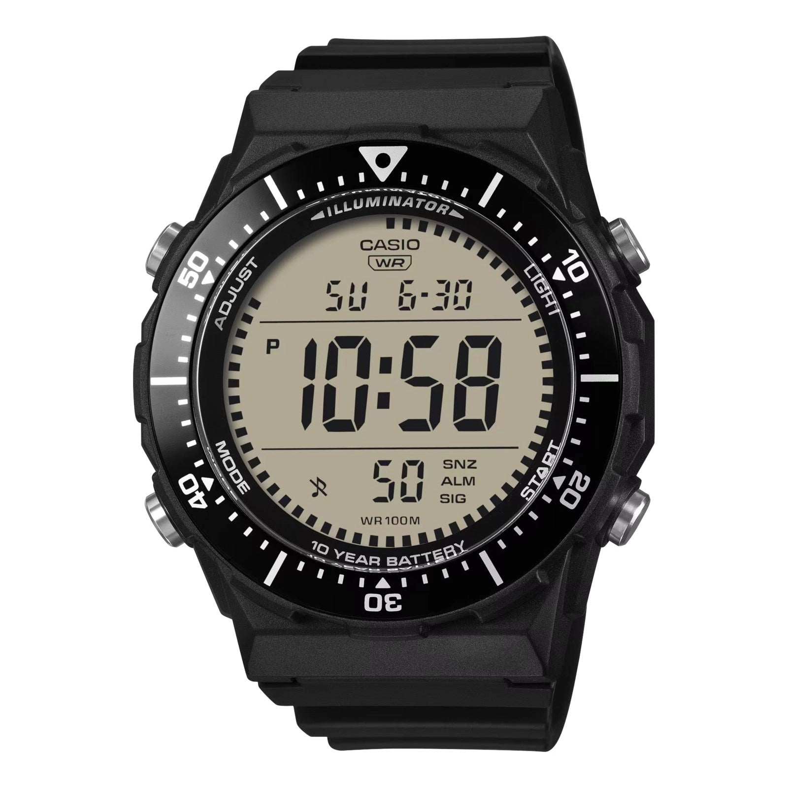 Men's Watch CASIO SPORT Mod. DIVER - New Case LCD - BLACK