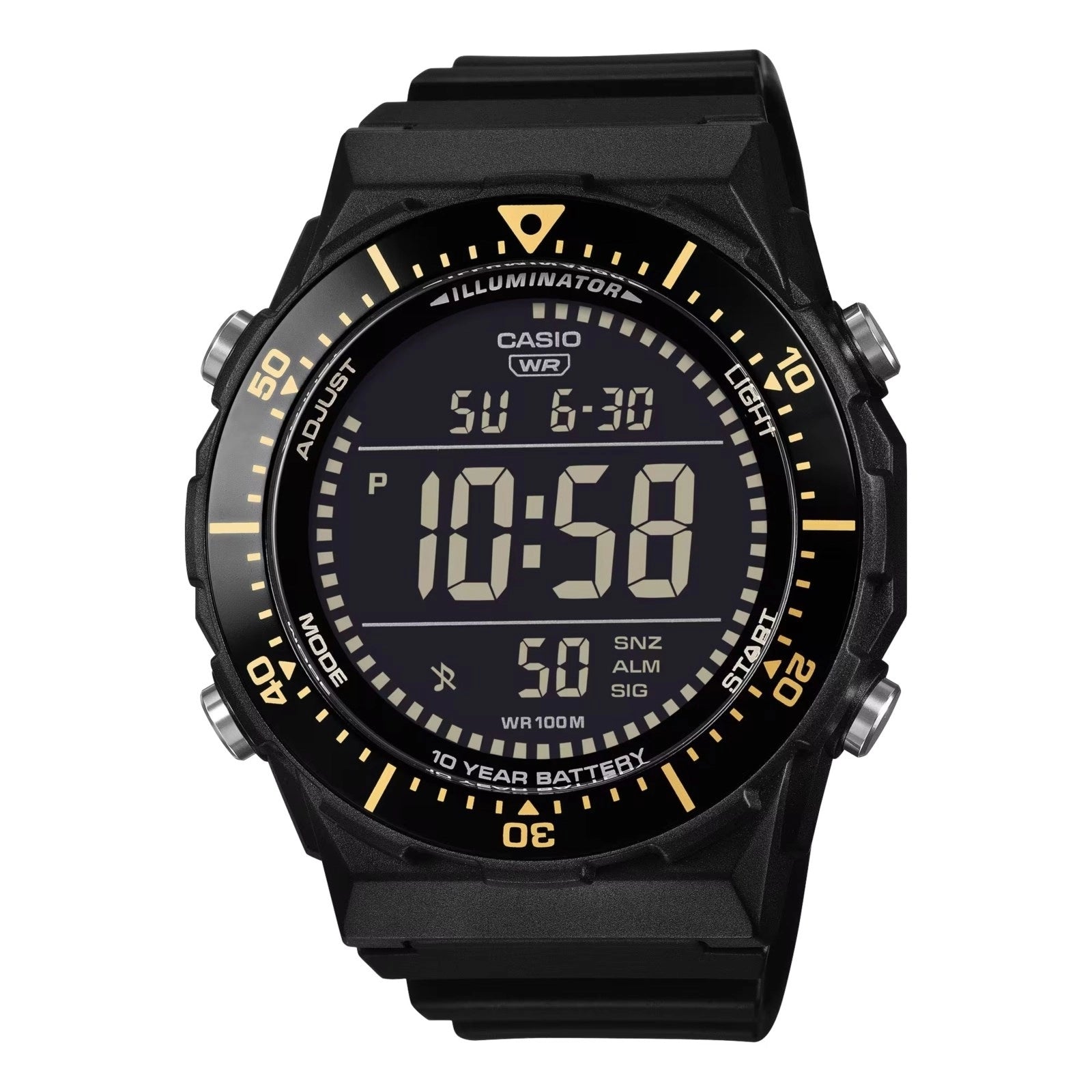 Men's Watch CASIO COLLECTION Mod. DIVER - New Case LCD - BLACK