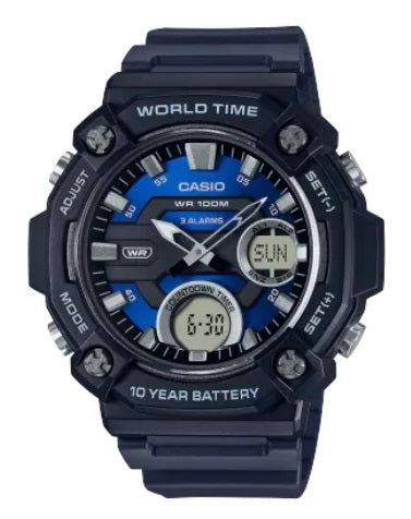 Men's Watch CASIO SPORT Mod. OVERSIZE 10 YEAR BATTERY - BLACK