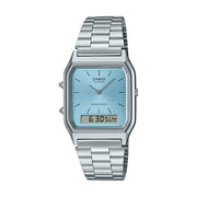 Unisex Watch CASIO VINTAGE Mod. EDGY COLLECTION SUNRAY DIAL - LIGHT BLUE