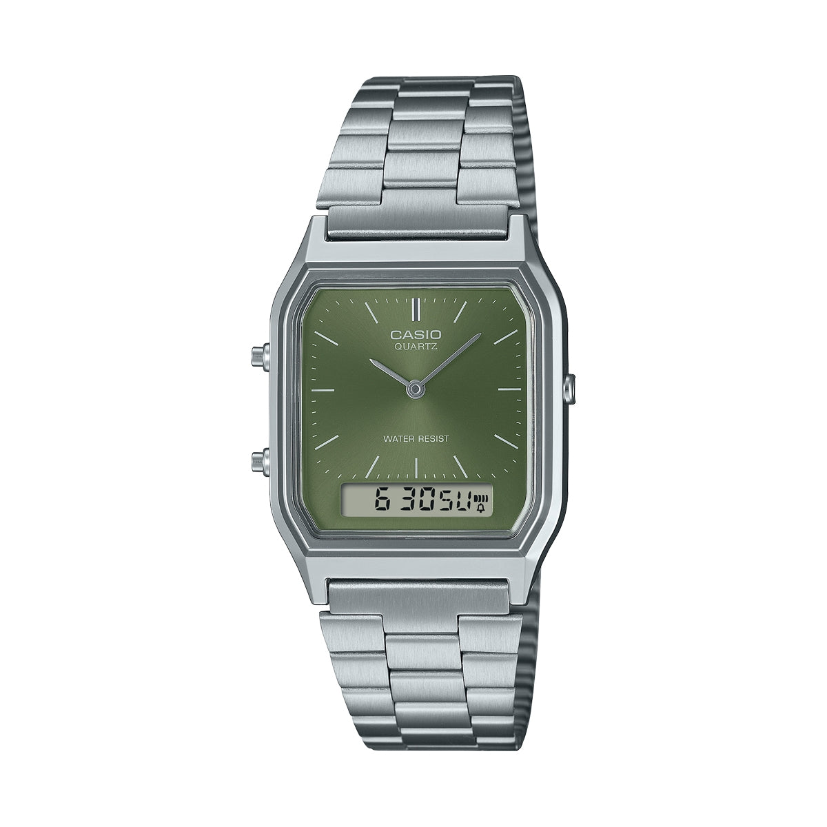 Unisex Watch CASIO VINTAGE Mod. EDGY COLLECTION SUNRAY DIAL - GREEN MOSS