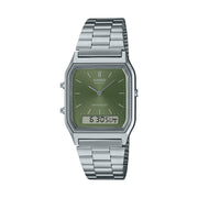 Unisex Watch CASIO VINTAGE Mod. EDGY COLLECTION SUNRAY DIAL - GREEN MOSS