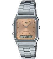Unisex Watch CASIO VINTAGE Mod. EDGY COLLECTION SUNRAY DIAL - PINK COPPER