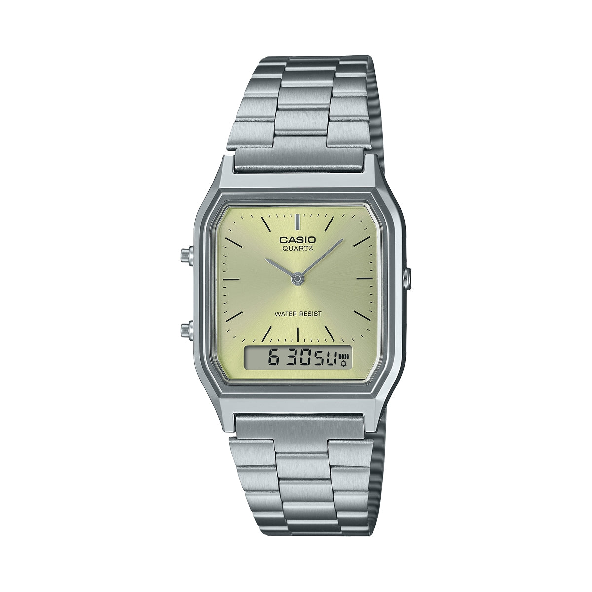 Unisex Watch CASIO VINTAGE Mod. EDGY COLLECTION SUNRAY DIAL - GREEN LEMON