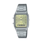 Unisex Watch CASIO VINTAGE Mod. EDGY COLLECTION SUNRAY DIAL - GREEN LEMON