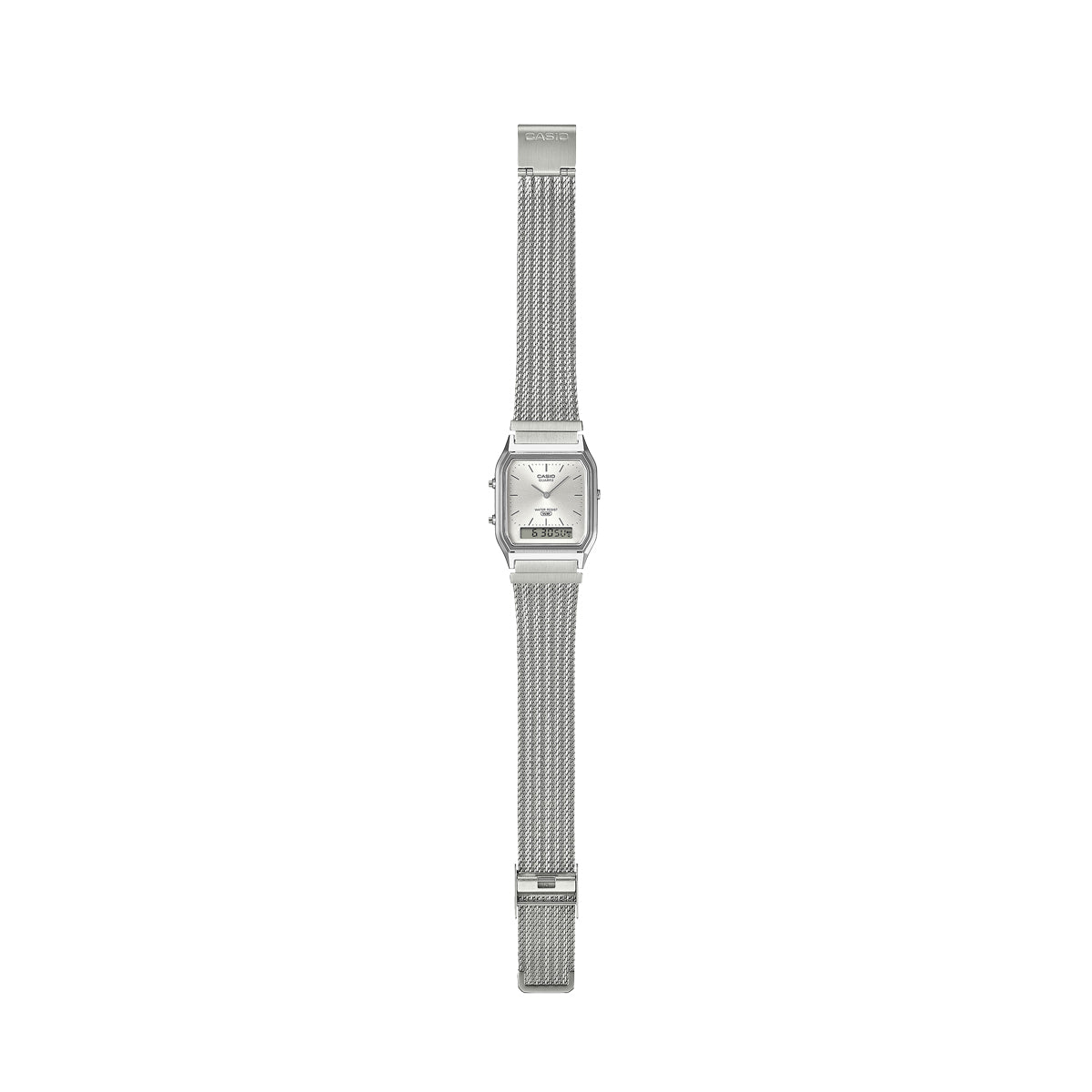 Unisex Watch CASIO VINTAGE Mod. EDGY COLLECTION SUNRAY DIAL - MESH STRAP, SILVER