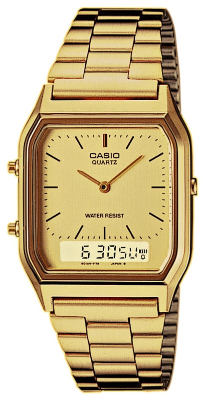 Unisex Watch CASIO VINTAGE Mod. EDGY COLLECTION SUNRAY DIAL - GOLD